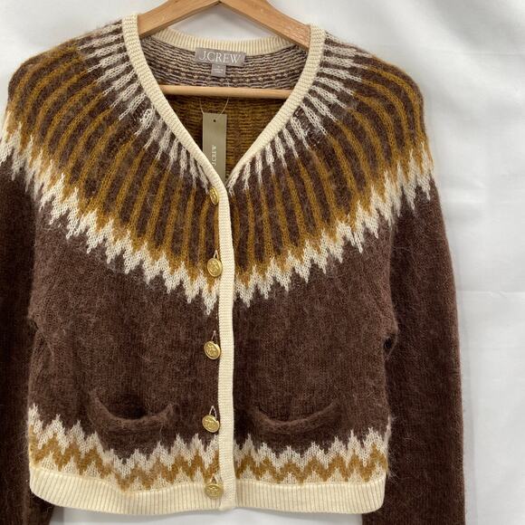J. Crew S Fair Isle cardigan sweater in brushed yarn - Picture 4 of 8